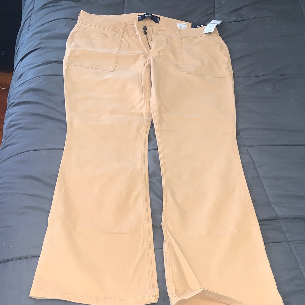 Hollister Tan Boot Cut Pants